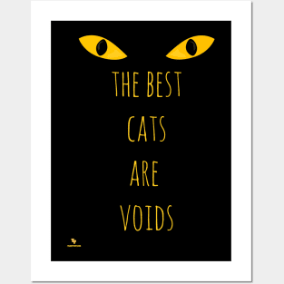 Void Cats Black Kitty Love Slogan Posters and Art